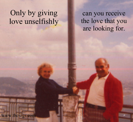 Give love unselfishly